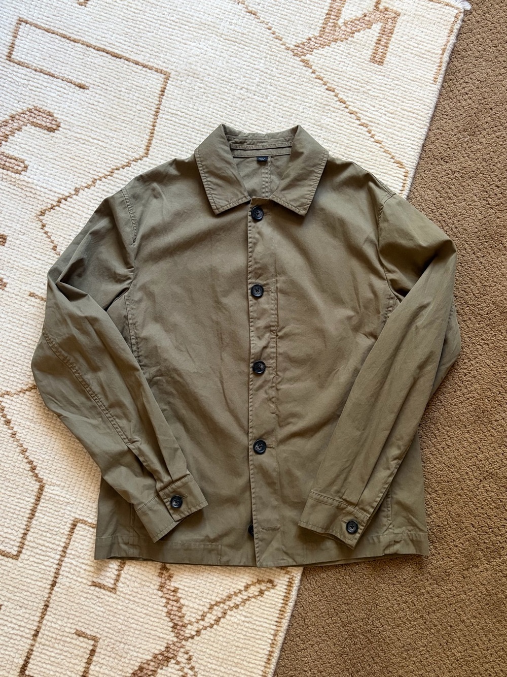 AllSaints Men’s Ruston Classic Fit Poplin 100% Cotton Jacket Small S